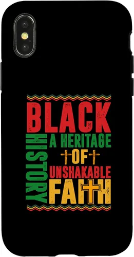 Vista 4 de Funda cristiana para iPhone 15 Heritage Of Unshakable Faith Black History Month