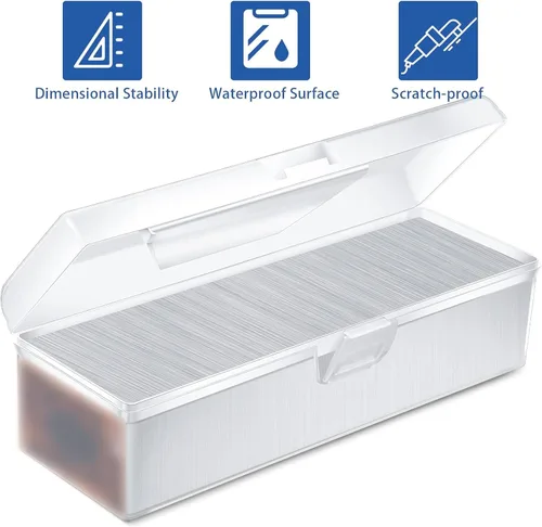 Vista 3 de Vicenpal Caja de almacenamiento de tarjetas coleccionables de plástico transparente, juego de cajas de tarjetas para 600-1000 Plus, portátil