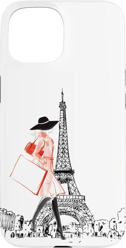 Vista 6 de Vintage Paris Woman - Funda de la Torre Eiffel para iPhone 17