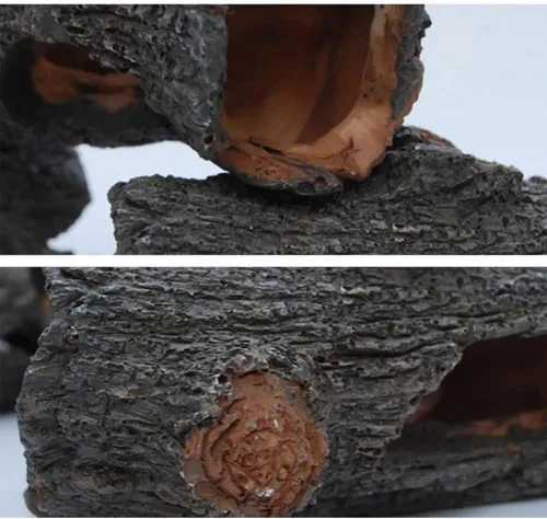 Vista 8 de Acuario de tronco de madera para acuario, decoración de tronco de árbol hueco, pecera, madera flotante, acuario, escondite, cueva, adorno