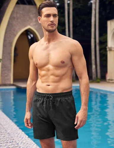 Vista 2 de COOFANDY Men Swim Trunk with Compression Liner 2 in 1 Swimwear Bathing Suit Quick Dry Board Short