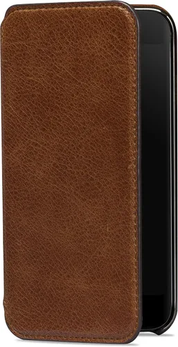 Vista 2 de Sena Cartera Ultra Delgada Libro De Billetera De Cuero Más Delgada Funda De Libro Para iPhone 6, 7, 8 - Cognac