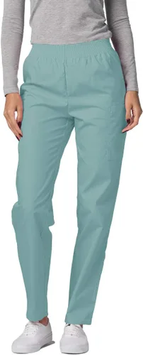 Vista 4 de Universal - Conjunto de pantalón y blusa para mujer, cuello en V, elásticos, de meter