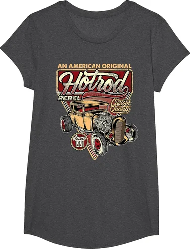 Vista 48 de Camiseta vintage Hot Rod Speed and Power para hombre Asphalt Grey