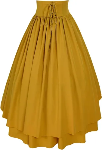 Vista 3 de Mingyuezai Falda victoriana medieval renacentista para mujer