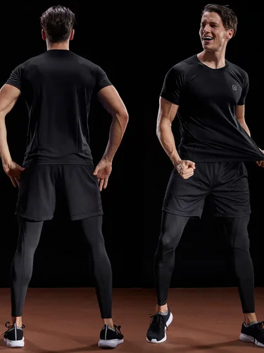 Vista 2 de Neleus Camisetas deportivas de malla para hombre
