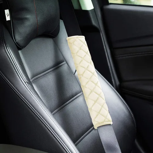 Vista 4 de Tatuo Paquete de 4 Fundas para Cinturón de Seguridad Extra Largas Almohadillas para Cinturón de Seguridad para Automóvil Suaves y Cómodas Fundas