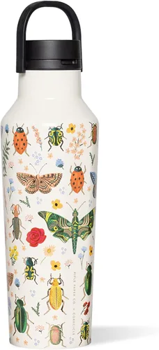 Vista 10 de Corkcicle Sport Canteen Botella de agua aislada de acero inoxidable para viajes y gimnasio, triple aislamiento, a prueba de fugas, mango plegable