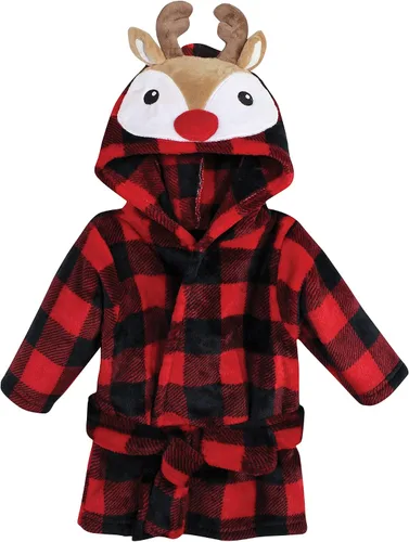 Vista 64 de Hudson Baby - Bata de baño unisex de peluche con cara de animal para bebé Azteca