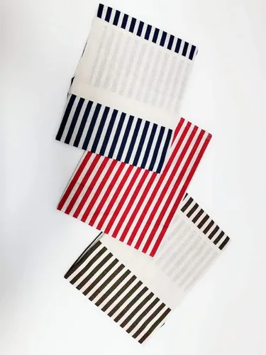 Vista 3 de Delantales con bolsillos, chef de aseo para lavar platos, uso comercial y doméstico, unisex (rayas marrones, 100% algodón de lona), Tiras marrones
