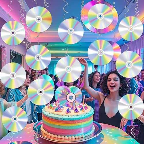 Vista 3 de Decoraciones de fiesta de los años 90 y 2000, remolinos colgantes con temática de los años 90, decoraciones de fiesta de cumpleaños de los años 90