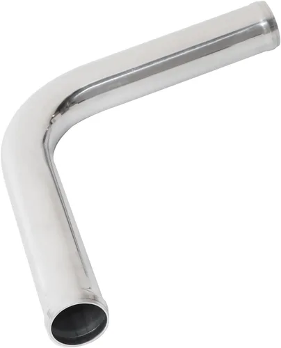 Vista 5 de Codo de 90 grados OD 1.5 pulgadas (38 mm) Longitud de la pata 6 pulgadas (152 mm) Tubo de tubería de intercooler de aluminio pulido para entrada