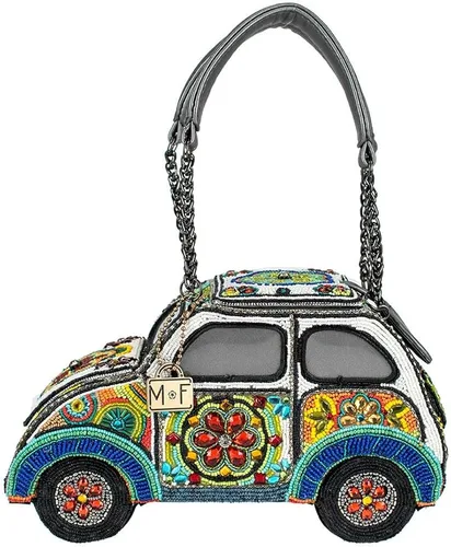 Vista 4 de Mary Frances Drive Me Crazy - Bolsa con asa superior con cuentas Multi