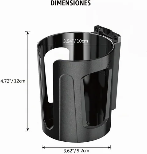 Vista 3 de Large Cup Holder Wall Mount, Heavy Duty Plastic Drink Holder
