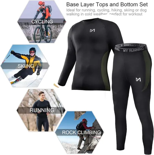 Vista 5 de MEETYOO mens Men's Thermal Underwear Set Sport Long Johns Base Layer