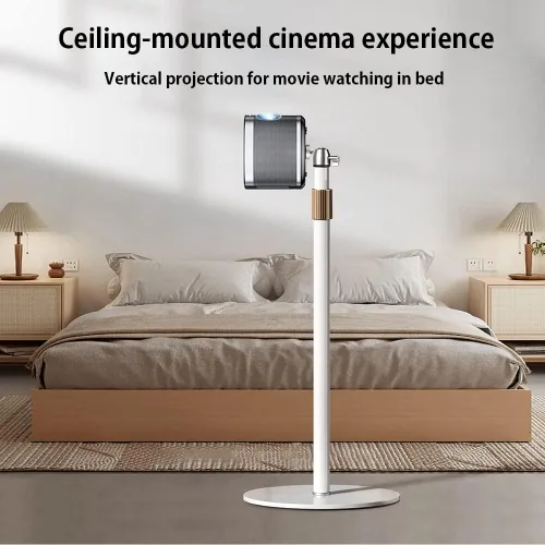 Vista 7 de HVAYING Pico - Soporte para proyector con base de metal estable, extensión flexible y ajuste de ángulo, gestión de cables, interfaz de 1/4