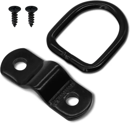 Vista 5 de 12 anclajes de amarre de anillo en D de 1/4 de pulgada, anillos de anclaje de remolque resistentes de 2400 libras para remolque, camión, cama