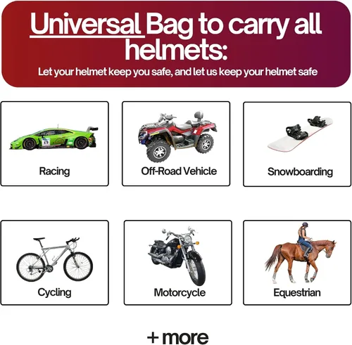 Vista 5 de Bolsa para transportar casco, tamaño universal