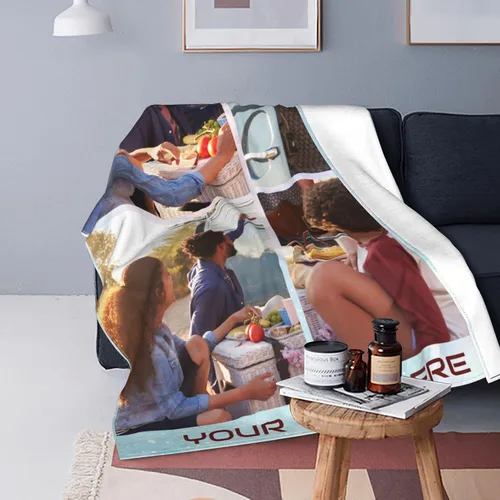 Vista 7 de Abybela Mantas personalizadas con fotos, mantas con fotos personalizadas con mis propias fotos, manta personalizada regalos para el día de la madre