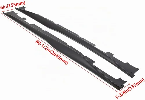 Vista 2 de ECOTRIC Protector de panel basculante de extensión de faldones laterales compatible con Chevy Chevrolet Camaro LT LS RS SS 2016-2023 Kit