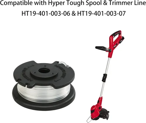 Vista 2 de THTEN HT-19-401-003-06 Línea de carrete de recortadora de 0.065 pulgadas compatible con Hyper Tough 20V Max HT-19-401-003-07, HT21-401-003-02