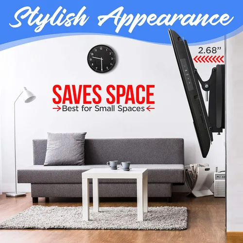 Vista 3 de Pyle Soporte de pared inclinable – Soporte de pared universal resistente para TV de pantalla plana – Monta televisores LED/LOLED y de plasma