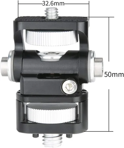 Vista 7 de NICEYRIG Soporte para monitor DSLR para montaje ARRI, inclinación de 180° y soporte giratorio de 360°, soporte de monitor de campo de 5 pulgadas y 7