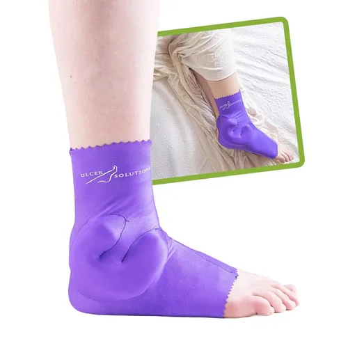 Vista 7 de Ulcer Solutions Tobillera – Protector de tobillo diseñado por un médico para úlceras por presión, cojín de descarga para úlceras por presión