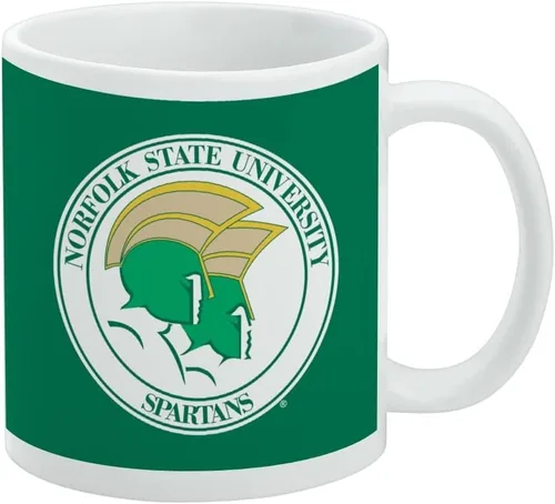 Vista 202 de Taza de cerámica con el logotipo principal de la Universidad Rider, taza de regalo novedosa para café, té y bebidas calientes, 11oz, blanca