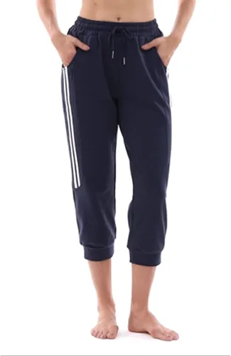 Vista 4 de KaiDi Pantalones capri para mujer, pantalones capri casuales con bolsillos, pantalones capri para yoga, pantalones de entrenamiento con cordón
