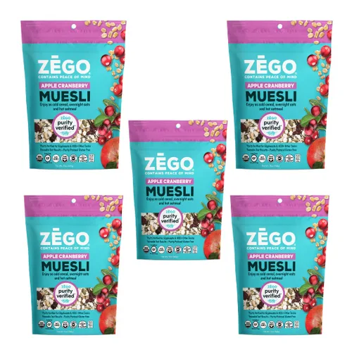Vista 7 de ZEGO Foods Organic Superfood Avena y Muesli, certificado sin gluten (manzana y arándano) 13 onzas