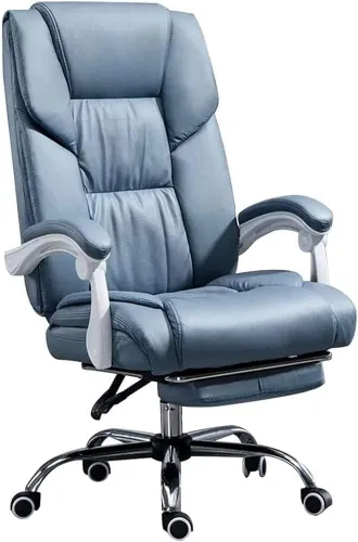 Vista 9 de Ergonomic Executive Leather Chairs with Footrest Lumbar Support Comfortable High Back Office Chair for Long Sitting Computer Home Bedroom Black