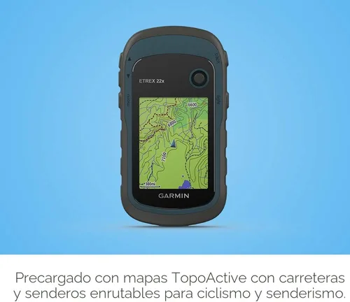 Vista 8 de Garmin 010-02256-00 eTrex 22x, navegador GPS de mano resistente, negro/azul marino