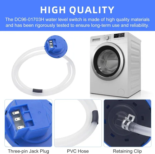 Vista 2 de DC96-01703H Interruptor de nivel de agua para lavadora Samsung Sensor de presión Accesorios de reemplazo DC96-01703N
