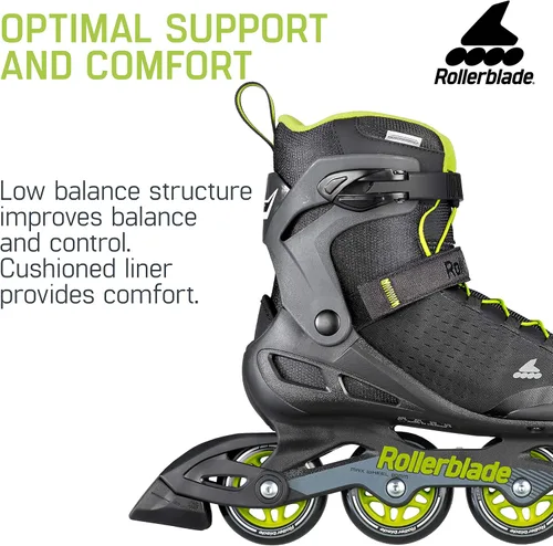 Vista 3 de Rollerblade Zetrablade Elite - Patines en línea de hombre para adulto, color negro y lima, patines en línea de alto desempeño