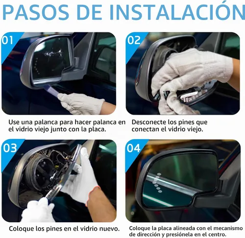 Vista 7 de Espejo lateral izquierdo de repuesto para Chevy Silverado, Cadillac, Gmc Sierra, Yukon 2003 2004 2005 2006 2007 con calefacción, soporte trasero
