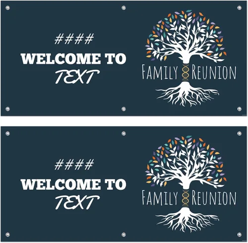 Vista 17 de Decoraciones de reunión familiar para mujeres, árbol de ADN familiar, reunión familiar, de 10 x 51 pulgadas, pancarta de vinilo horizontal pequeña