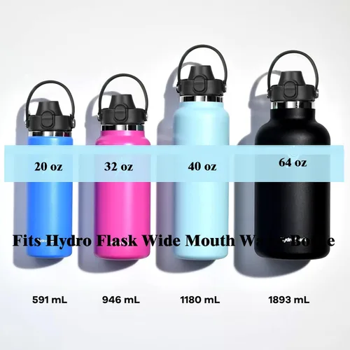 Vista 7 de SYACOT Tapa de boquilla automática para botellas de agua de boca ancha Hydro Flask, tapa de boquilla superior de repuesto para HydroFlask de boca