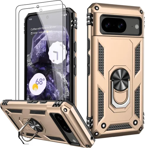 Vista 15 de LUMARKE para Google Pixel 3A XL - Funda con protector de pantalla, funda protectora grado militar probada contra caídas de 16 pies con soporte