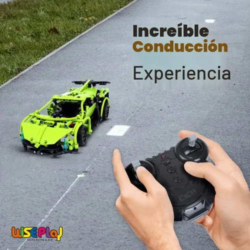 Vista 5 de WISEPLAY Kit de construcción de automóvil a control remoto, 453 piezas de juguete para niños de 8 a 10 años, gran auto a control remoto para niños