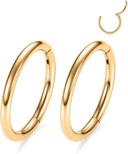 Vista 12 de GAGABODY 2 piercings para la nariz, calibre 20G, 18G, 16G, 14G, 12G, 10G, 8G, acero quirúrgico, tabique, cartílago, hélice, trago, concha, daith