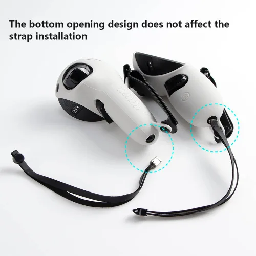 Vista 2 de Silicone Controller Grip Cover for Meta Quest Pro Controller Grip Protector for Quest Pro AccessoriesWhite