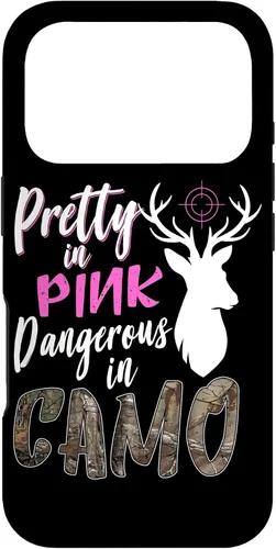 Vista 30 de Funny Pink Camo Hunting Graphic Women Deer Buck Hunters Case for iPhone 17