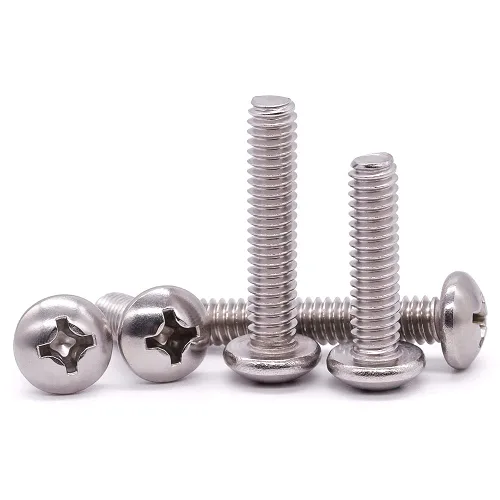 Vista 5 de Tornillo de máquina de cabeza cilíndrica #2-56 x 1/4", ranurado Phillips, acero inoxidable 304 18-8, acabado brillante, rosca completamente