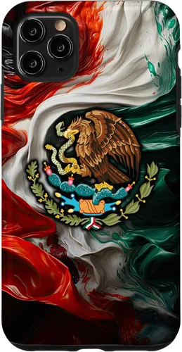 Vista 13 de Funda para iPhone 17 con diseño de bandera mexicana ahumada del orgullo de México del Cinco de Mayo