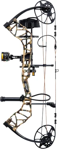 Vista 10 de Bear Legit Maxx - Arco compuesto listo para cazar, 70 libras. Peso de tiro con arco True Timber Strata/Negro