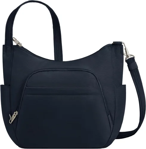 Vista 23 de Travelon - Bolso antirrobo clásico tipo bandolera con asa superior Negro