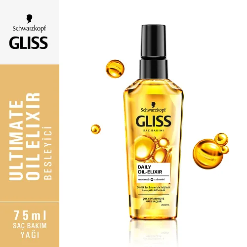 Vista 2 de Gliss Kur Reparación Capilar Ã–l-Elixier 2.5 fl oz