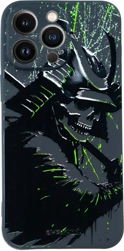 Vista 111 de SIMPLYMDRN Funda delgada para iPhone 12 Pro Max, diseño de guerrero, funda genial para hombres, funda de soldado de combate, delgada y flexible