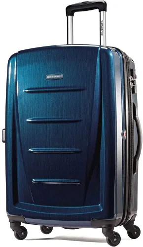 Vista 60 de Samsonite Winfield 2 Equipaje rígido con ruedas giratorias, Carbón vegetal, Grande de 28 pulgadas, a cuadros